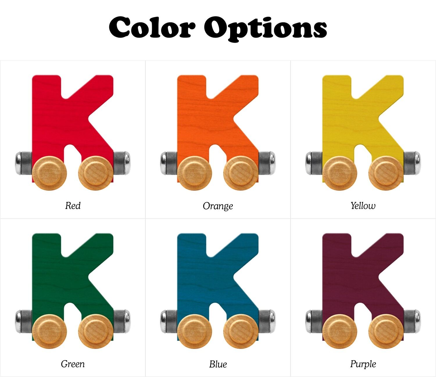 Train Letter K Wooden
