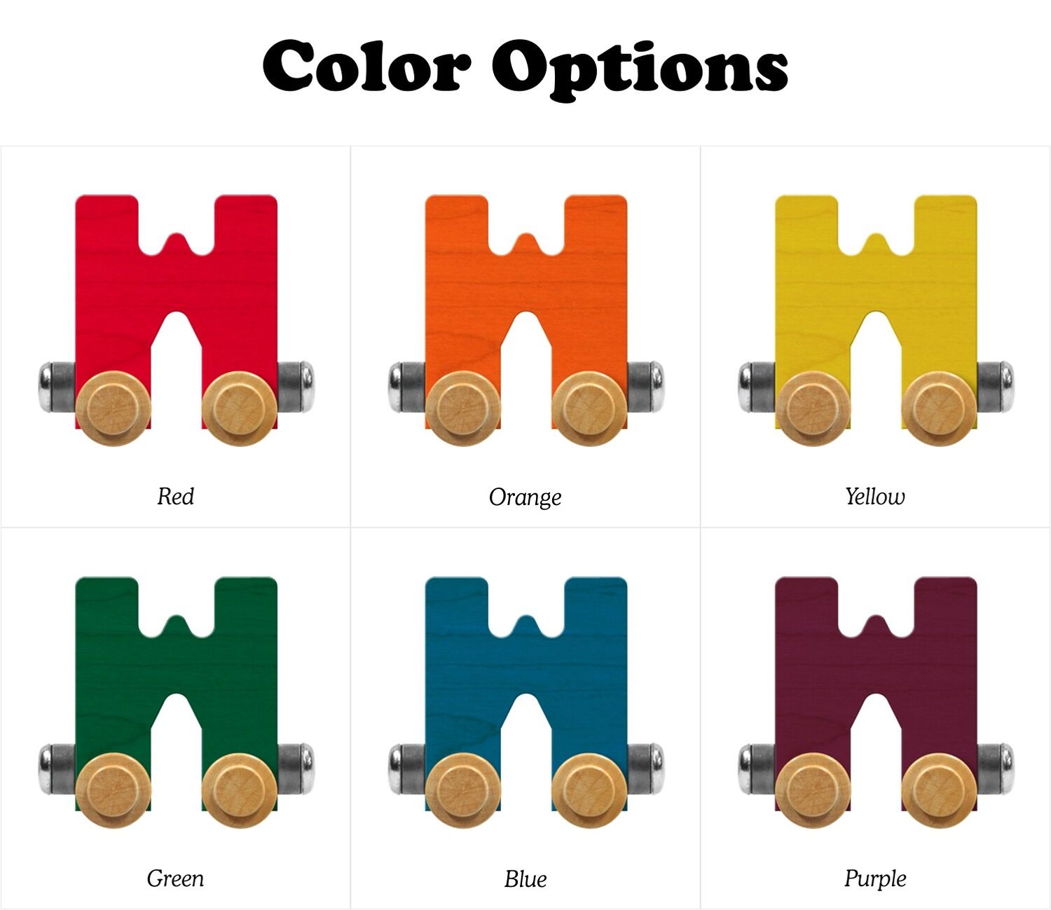 Train Letter W Wooden