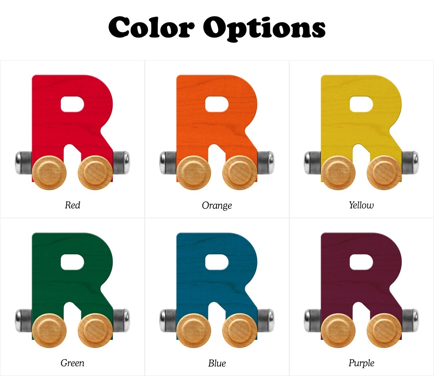 Train Letter R Wooden