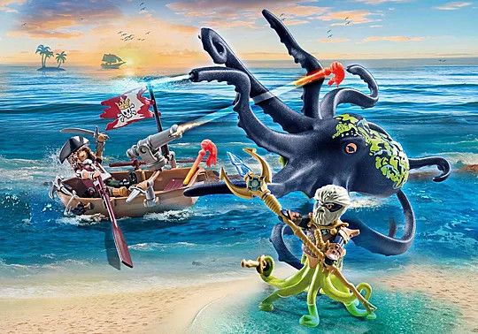 Battle with the Giant Octopus