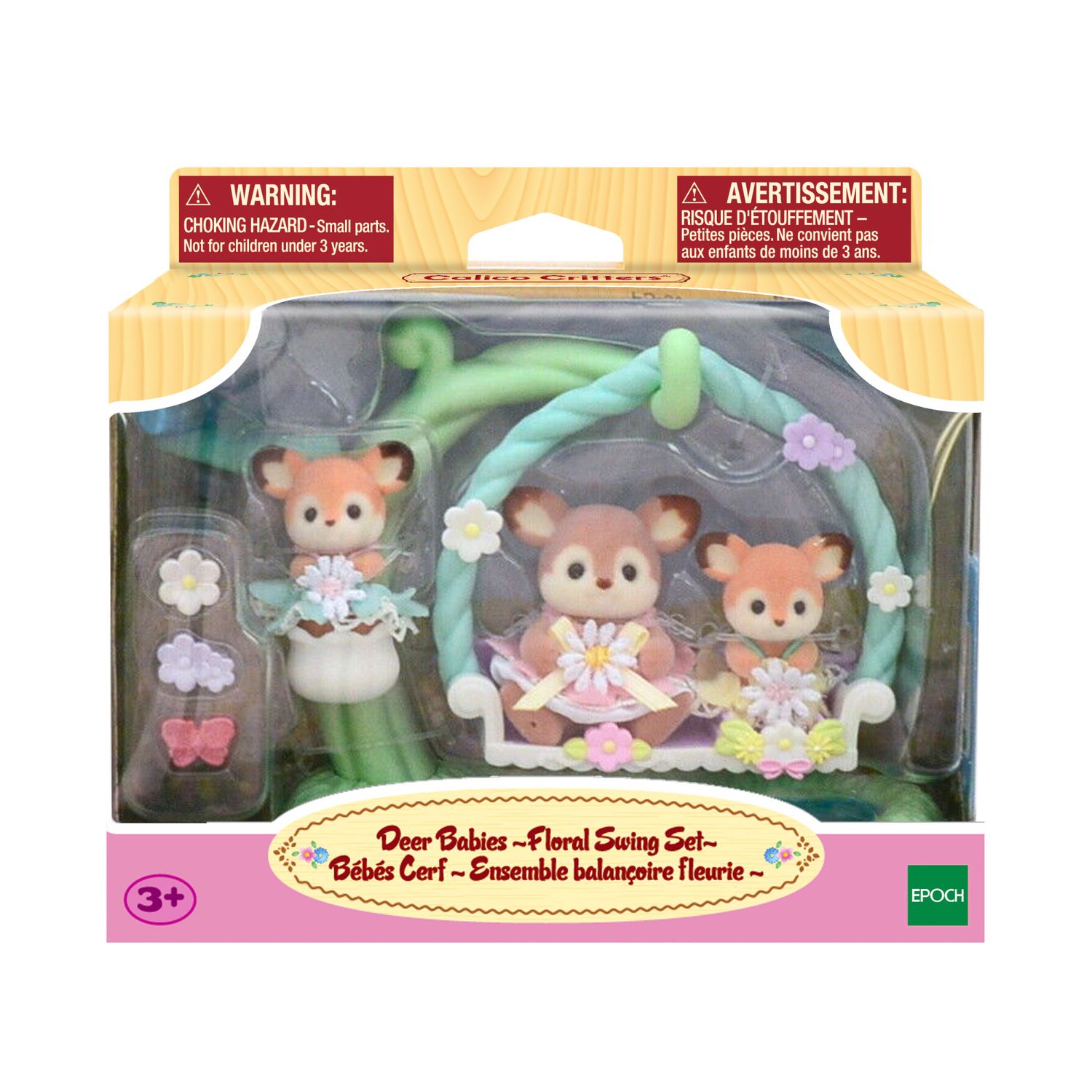 Deer Babies - Floral Swing Set