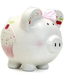 Sprinkles Cupcake Piggy Bank