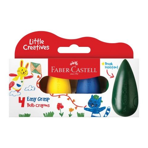 Little Creatives Easy Grasp Bulb Crayons 4 count
