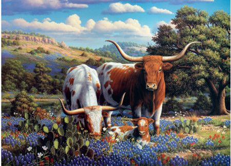 Loving Longhorns 500 pc Puzzle