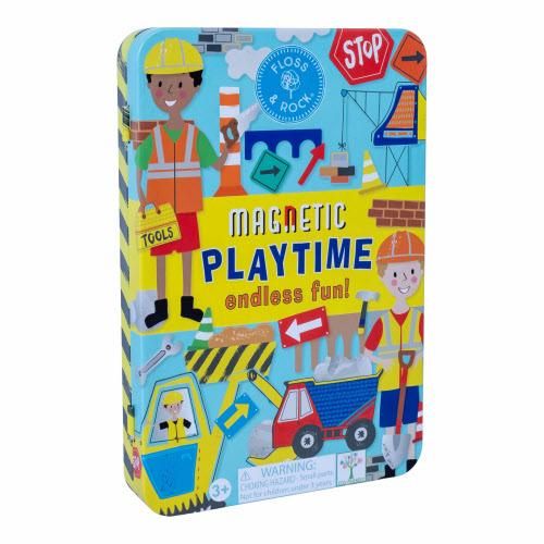 Construction Magnetic Playtime Tin