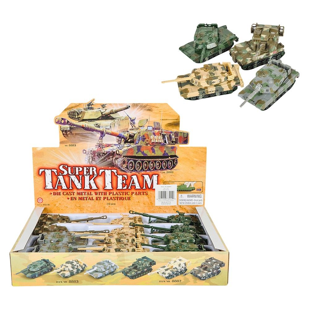 4.5" Diecast Pullback Tank