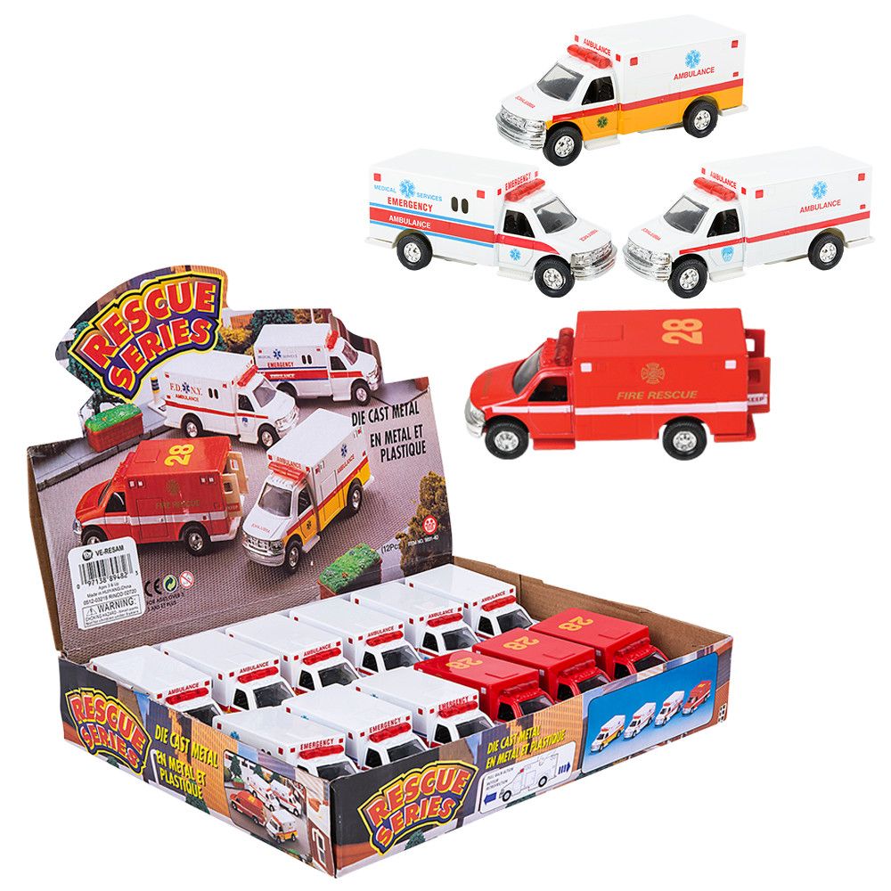 5" Diecast Pullback Ambulance