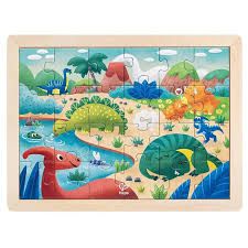 Dino Puzzle 24 pcs wooden