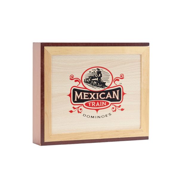 Mexican Train Dominos Wodden Box