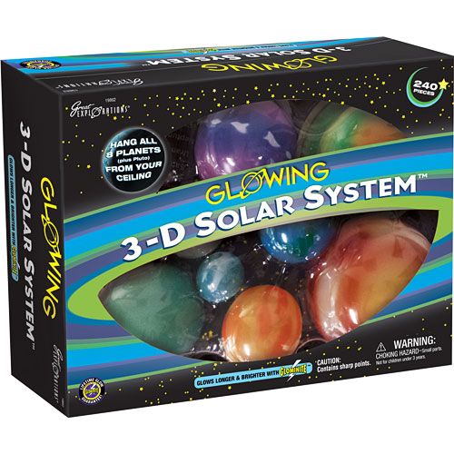 Glowing 3D Solar System