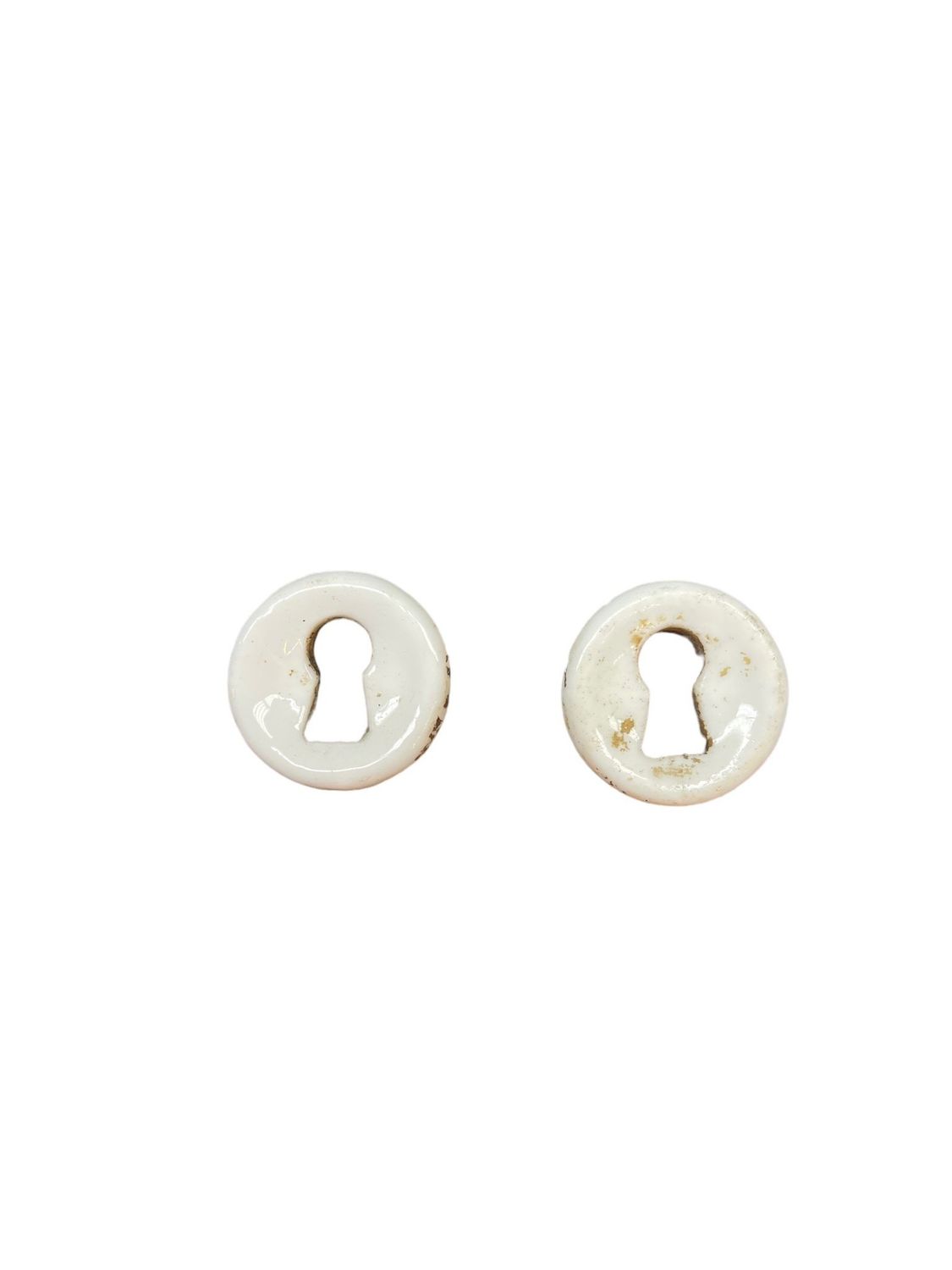 Porcelain Keyhole Cover Pair