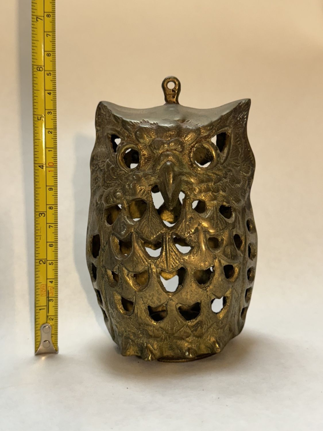 Brass Owl Candle Lantern