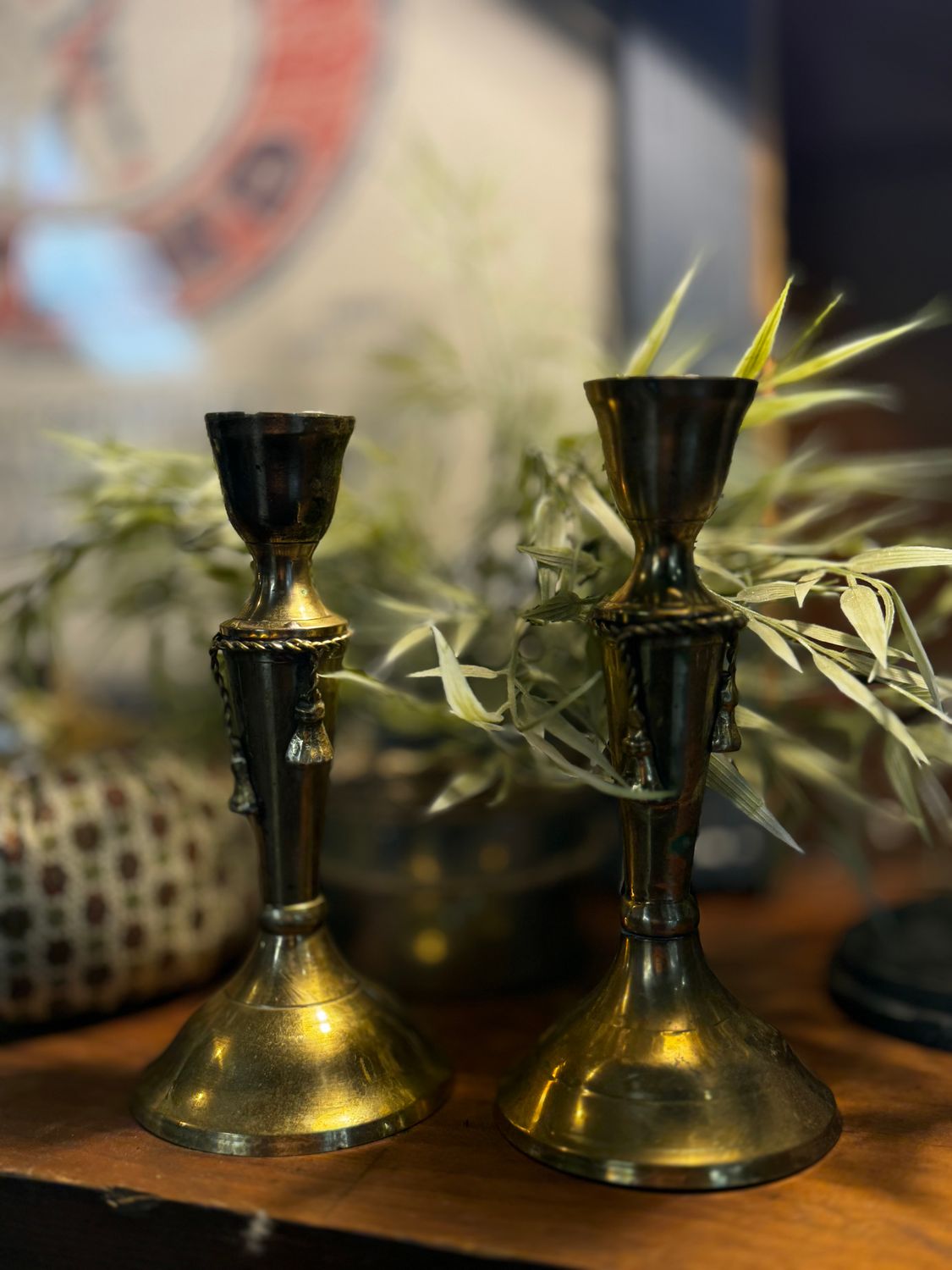 Brass Candlestick Pair