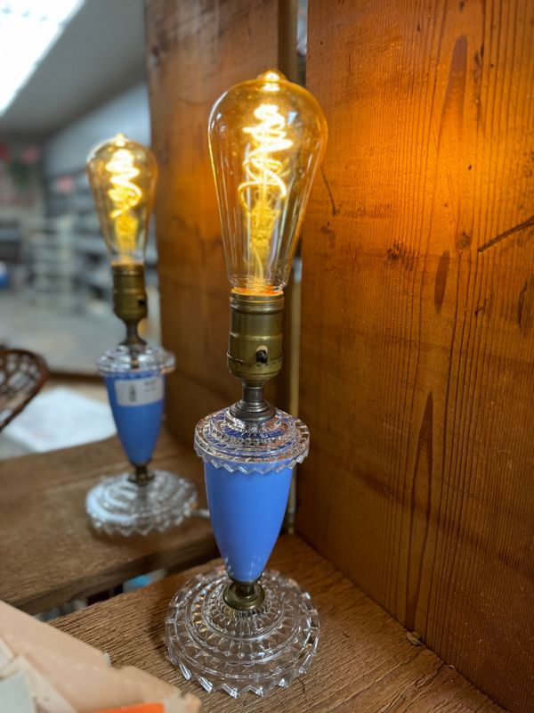 Blue Glass Lamp