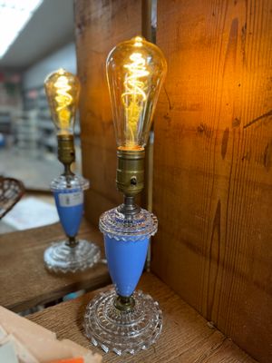 Blue Glass Lamp