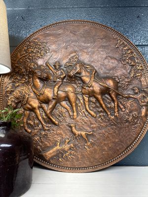 Vintage Copper Plated Belgium Plaque