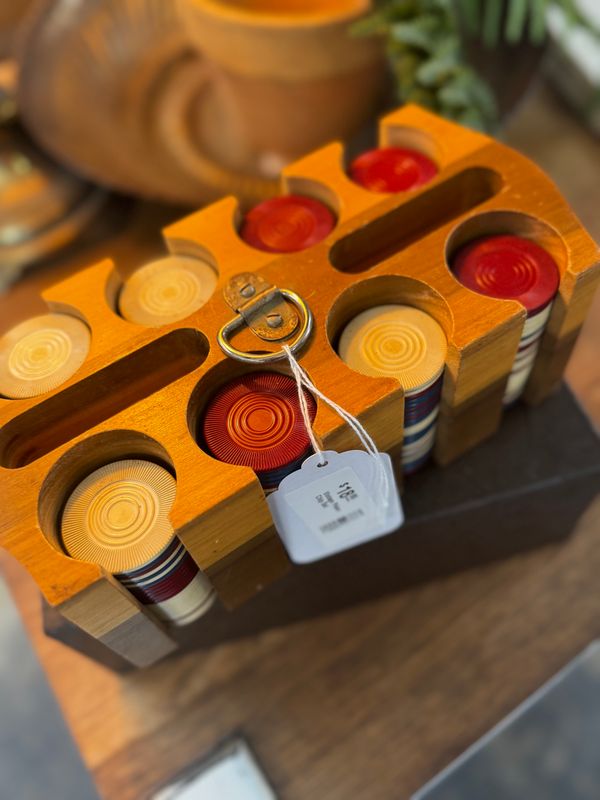 Vintage Poker Chip Set