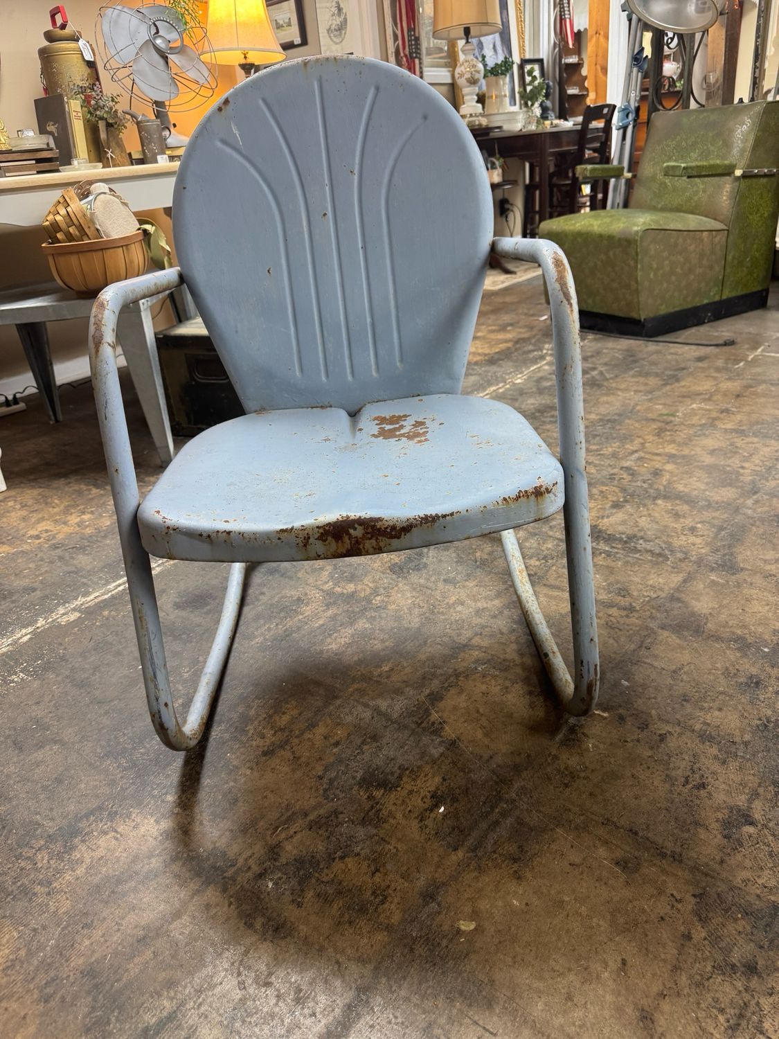 Vintage Metal Outdoor Rocking Chair