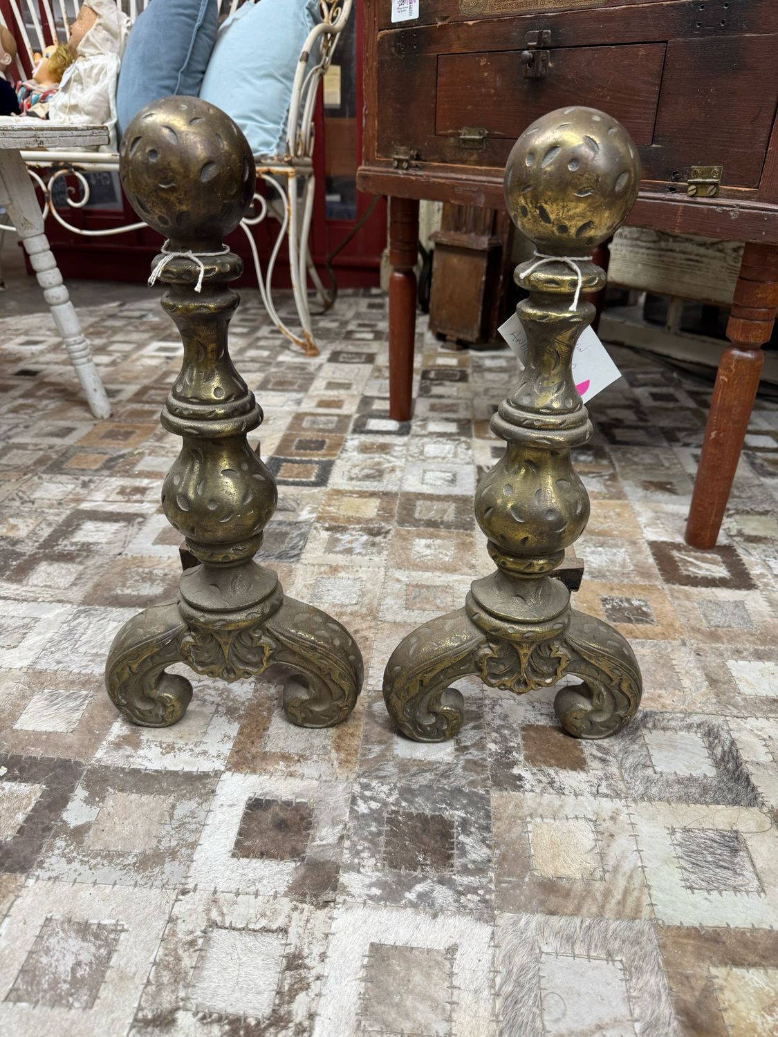 Cast Iron Andirons