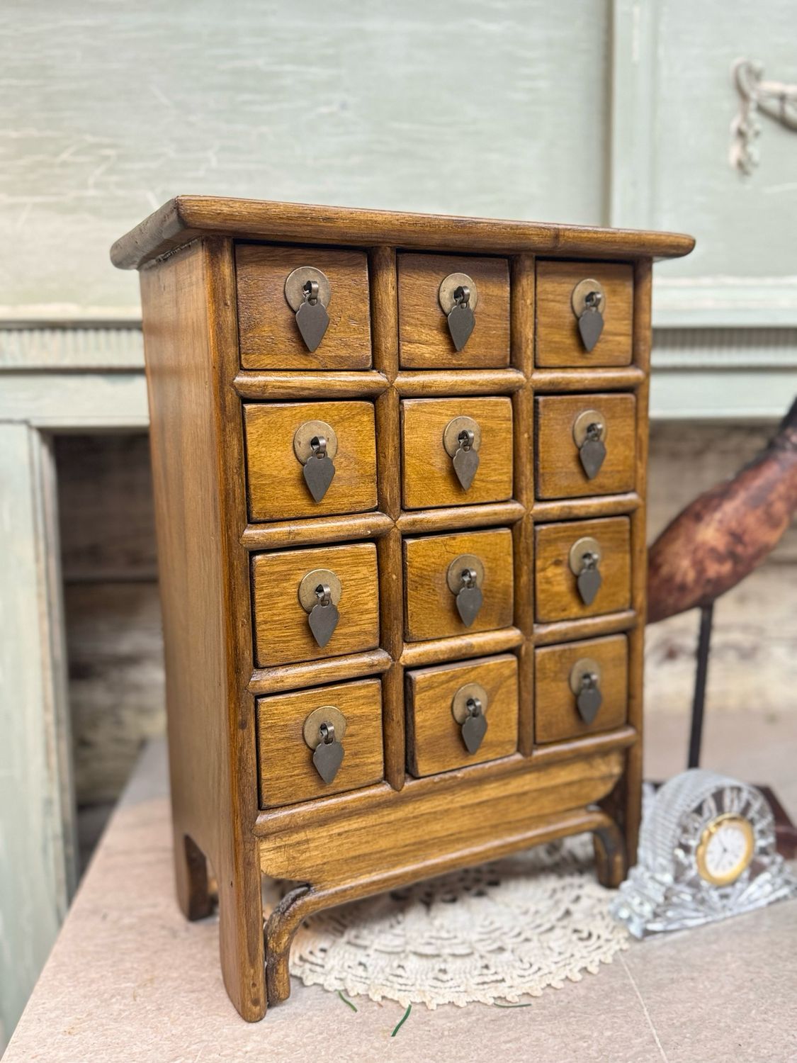 Asian jewelry box with 12 drawers