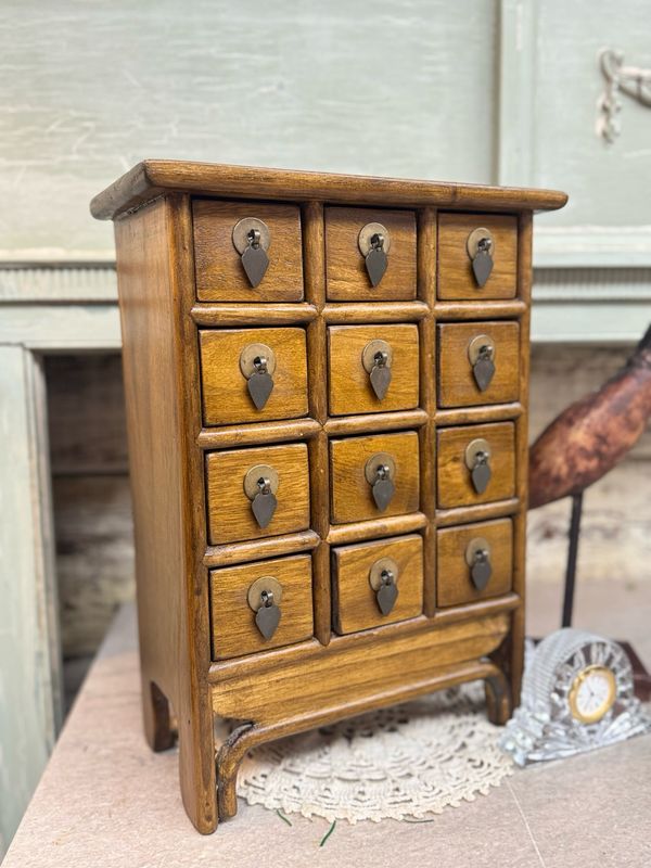 Asian jewelry box with 12 drawers