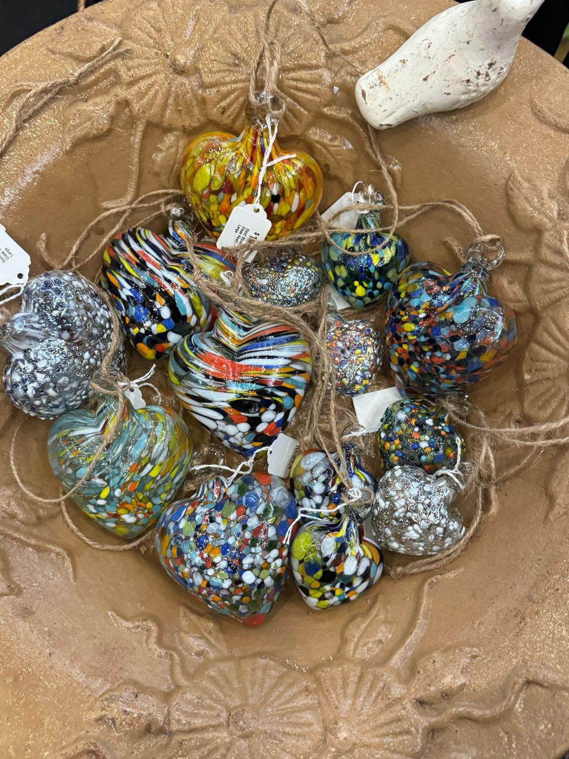 Hand Blown Glass Heart- Large