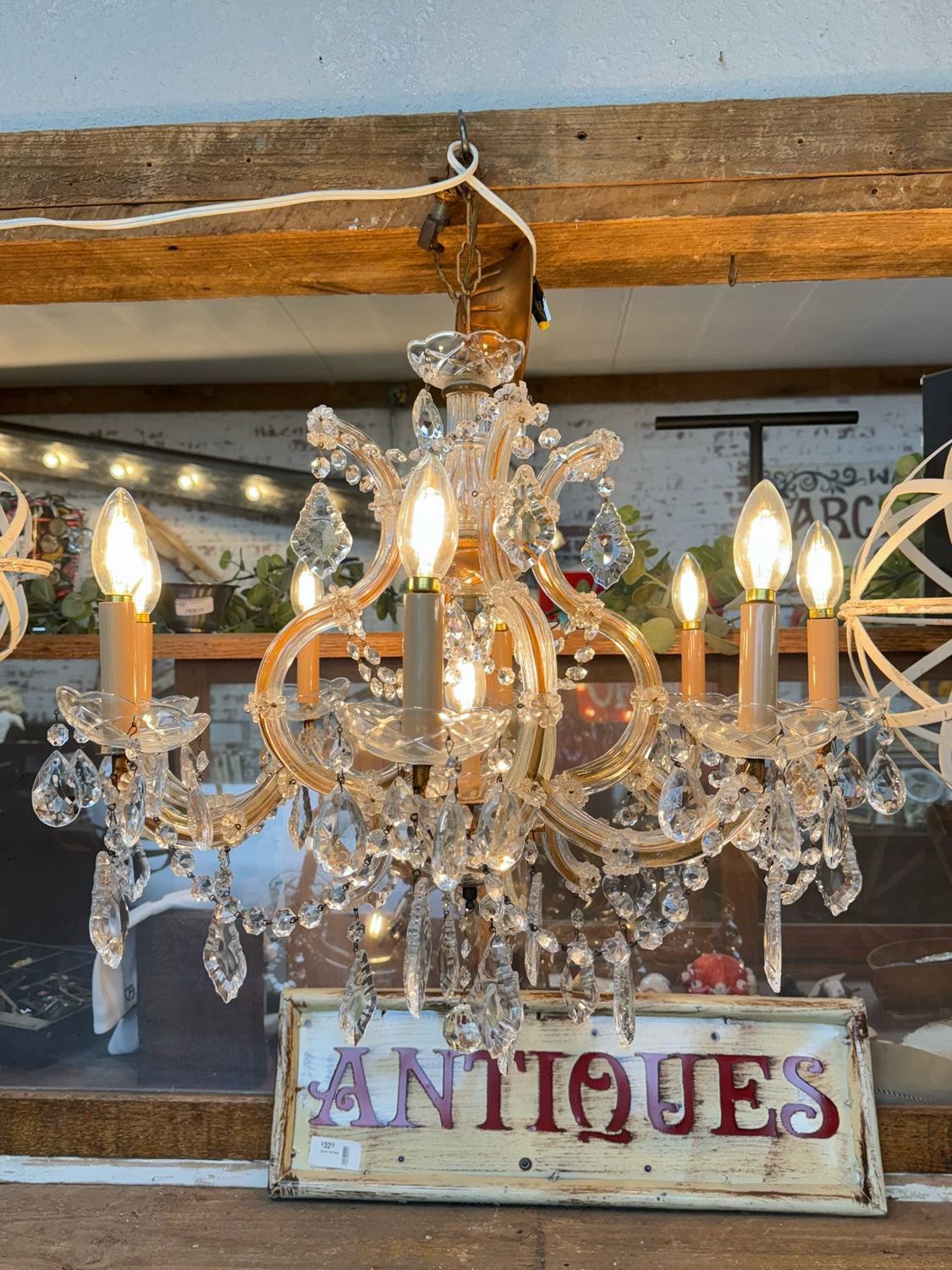 Italian Crystal Chandelier -Lg