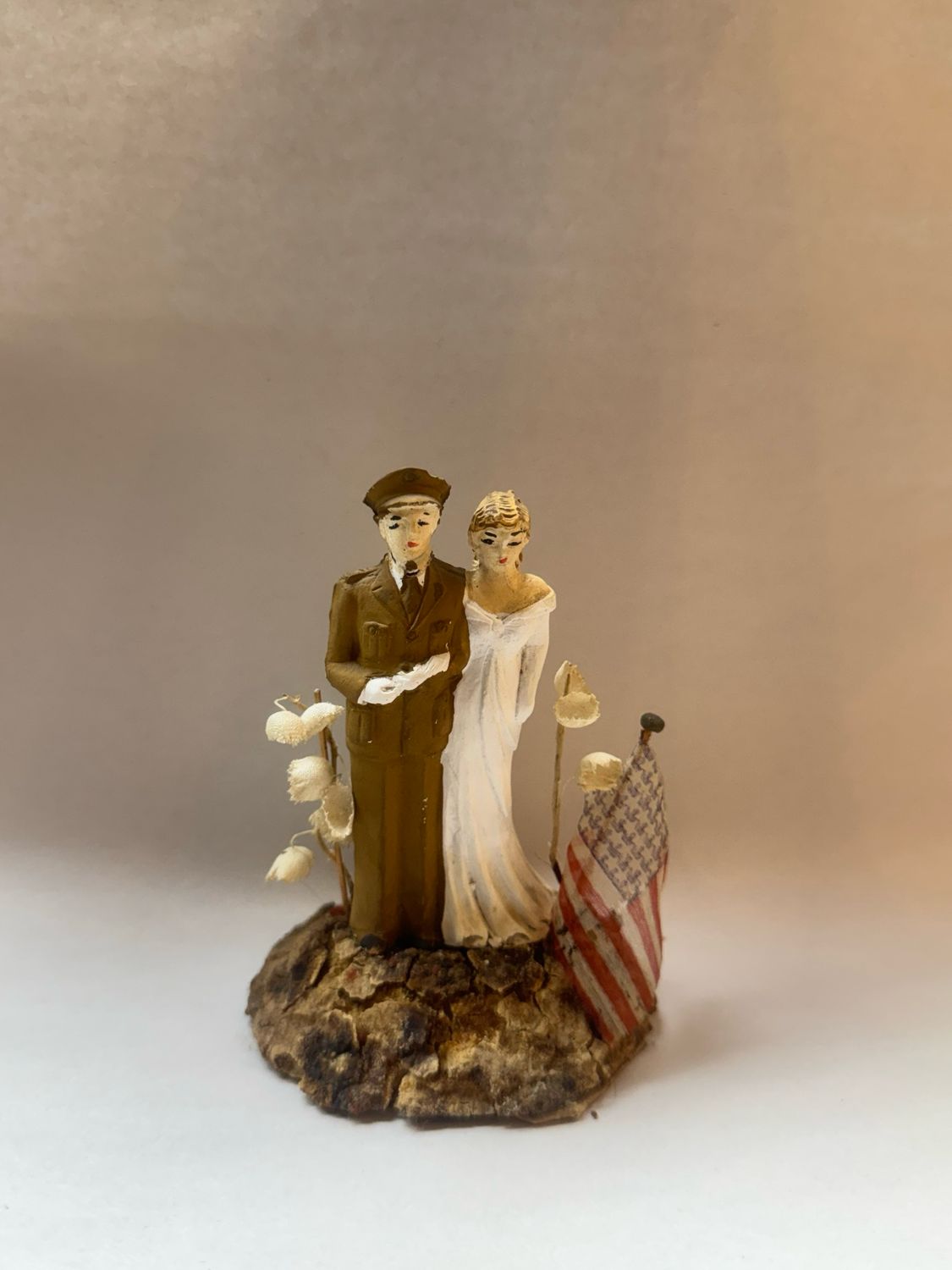 Vintage Military Bride and Groom