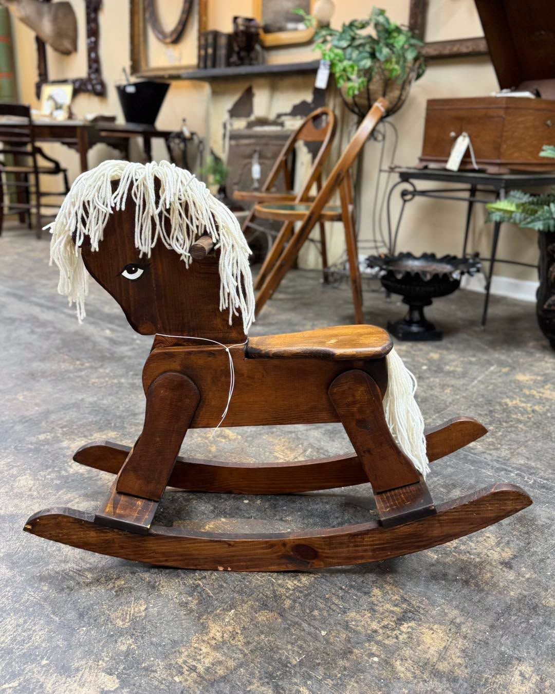 Vintage Wooden Rocking Horse