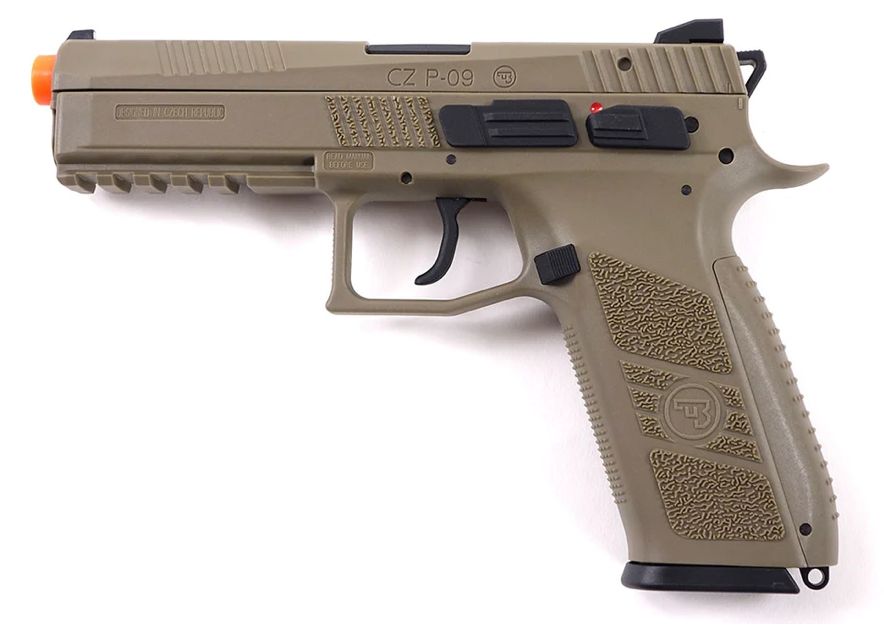 ASG CZ P-09 GBB Pistol - FDE - Green Gas