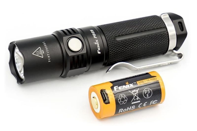 Fenix PD25 LED Flashlight - Black - 550 Lumen