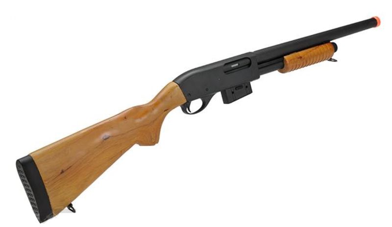 A&amp;K M870 Type Full Metal 400 FPS Airsoft Training Shotgun Wood