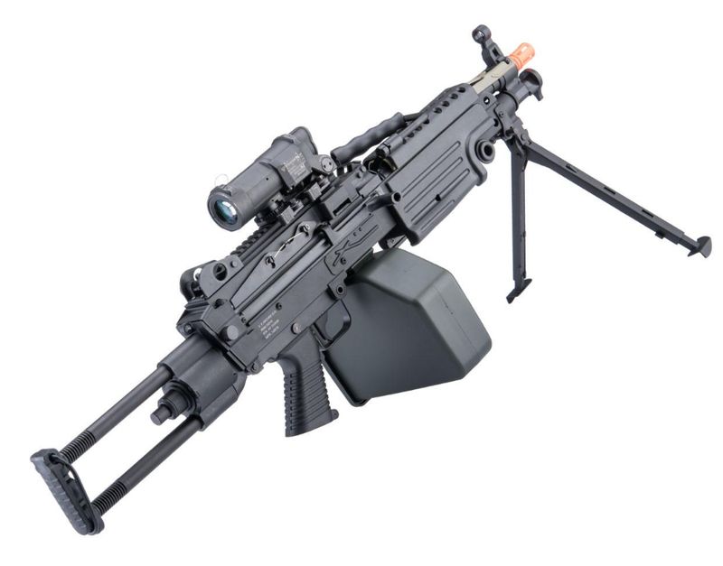 A&amp;K Cybergun FN Licensed M249 &quot;Middleweight&quot; Airsoft Machine Gun, Color: Black, Size: PARA