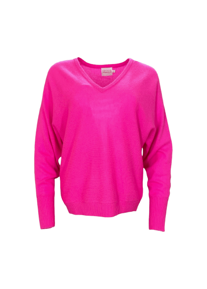 Mia Batwing Sweater - Barbie Pink