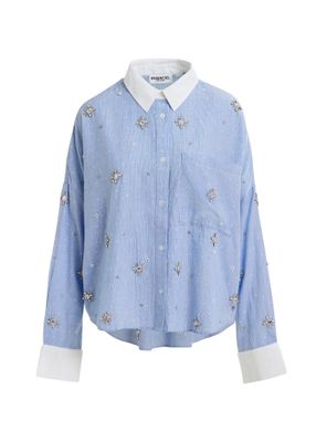 Helight Embellished Boxy Shirt - Bel Air Combo