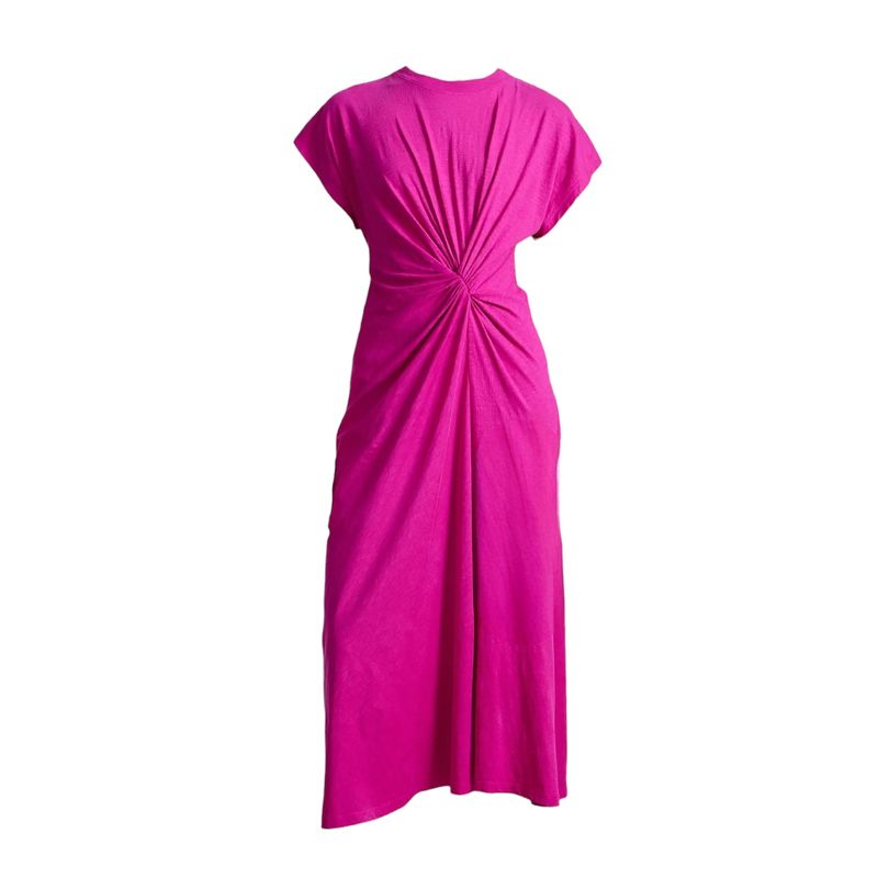 Volta Twist Dress - Fuchsia