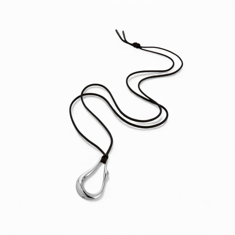 Egret Rope Necklace - Silver