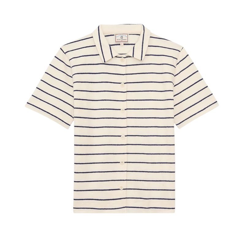Nicia Shirt - Ecru Navy