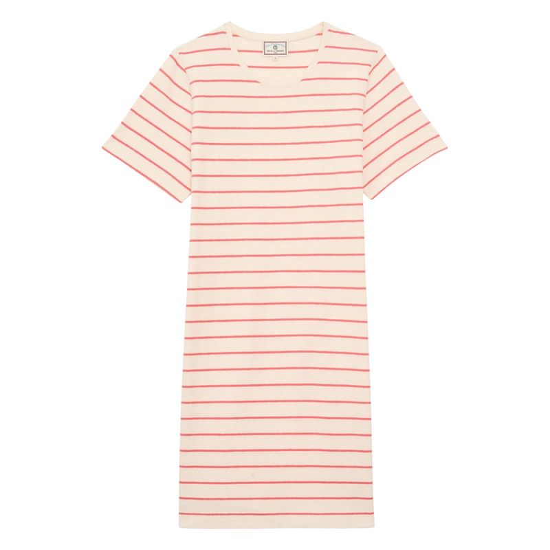 Axelle Tee Shirt Dress - Pink White