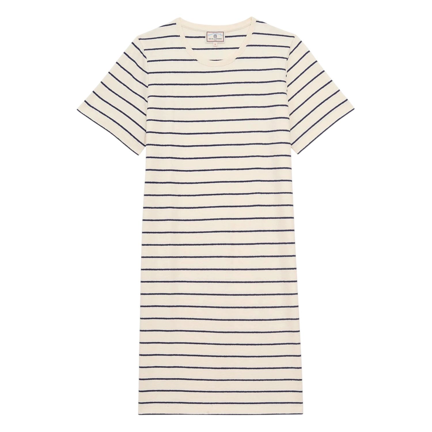 Axelle Tee Shirt Dress - Navy Ecru
