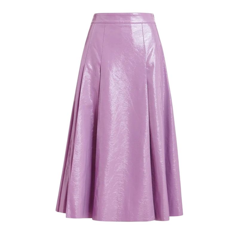 Jib Faux Leather Skirt - Bright Mauve
