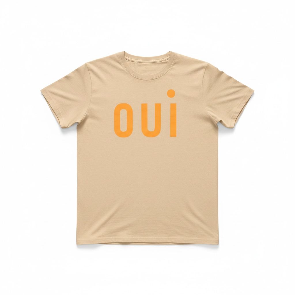 Classic Oui Tee - Sand