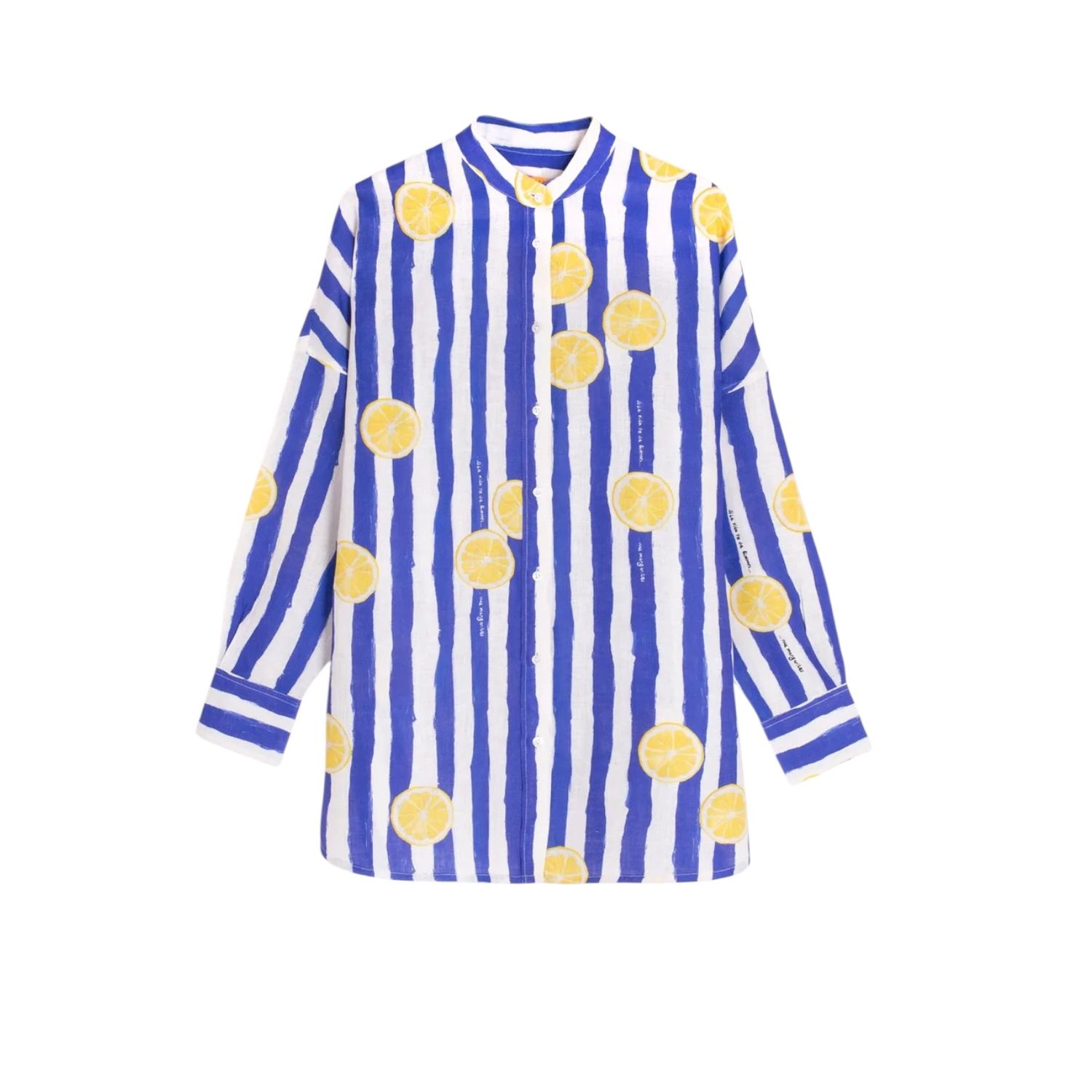 Mao Lemon  Top - Blue &amp; White