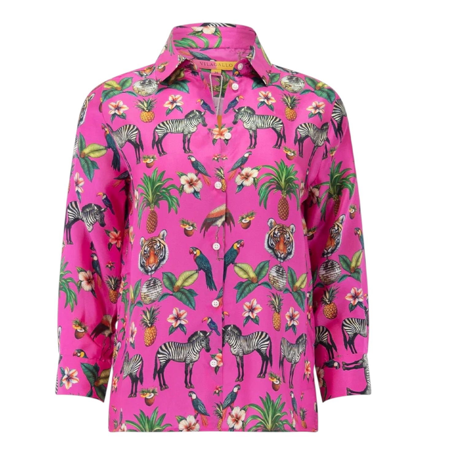 Tiffany Blouse - Pink Animal Print