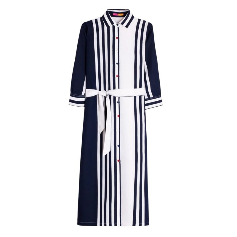 Camisero Dress - Navy &amp; White Stripe