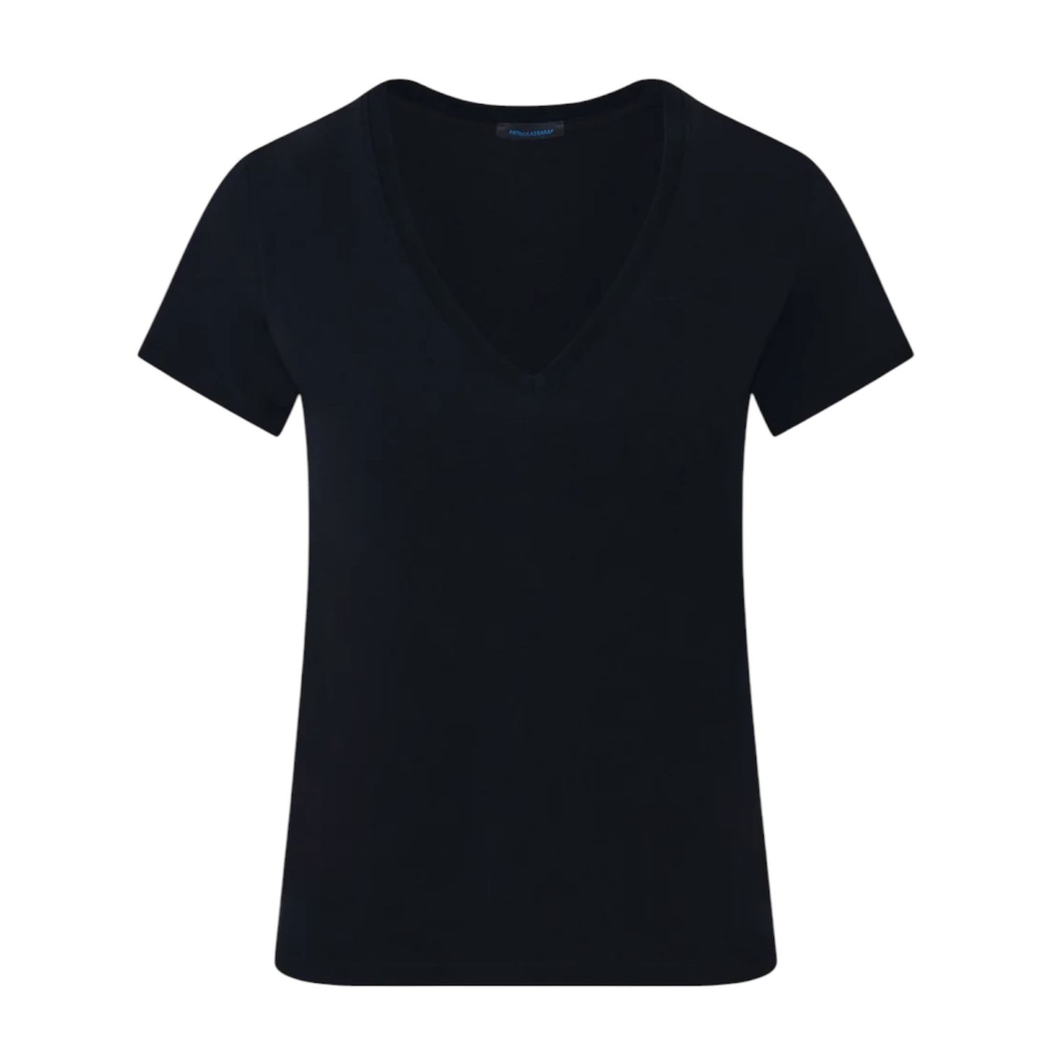 SS Iconic Pima Stretch Fitted Vneck - Black