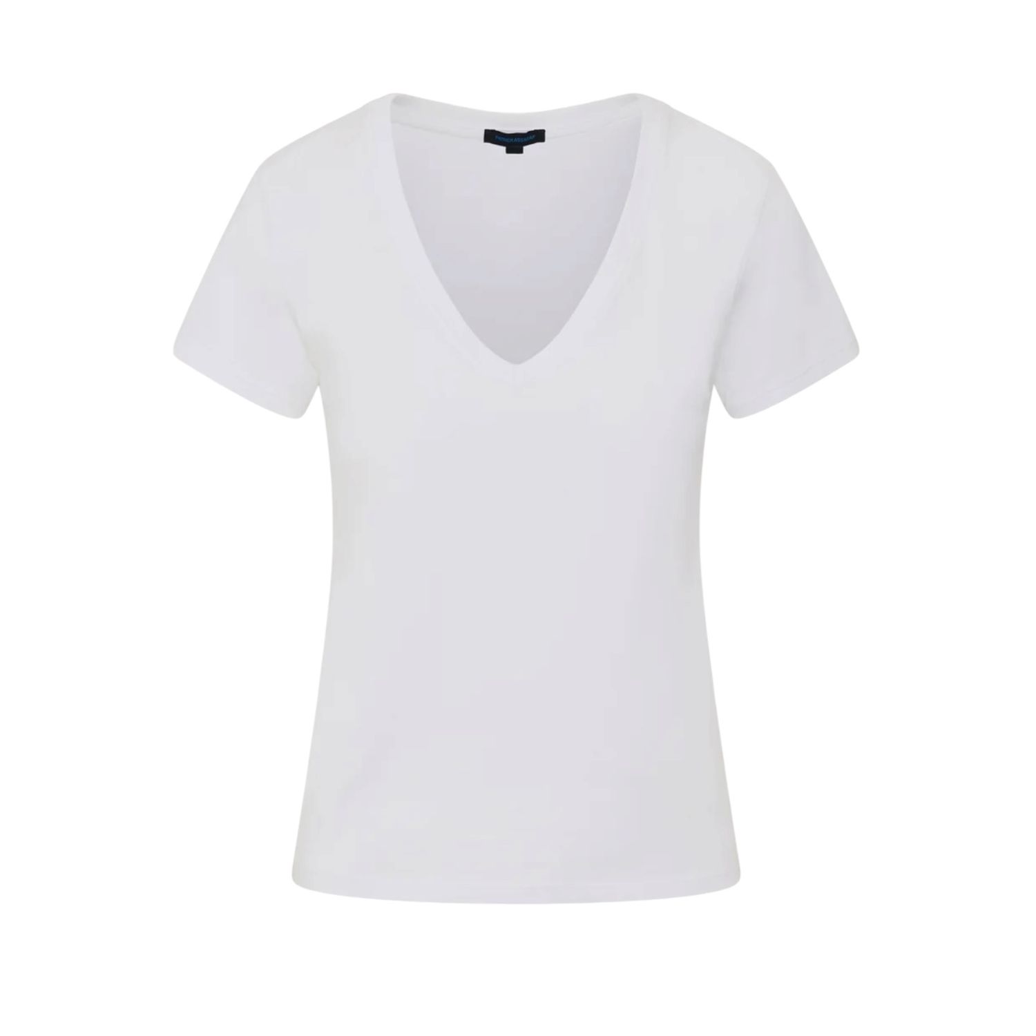 SS Iconic Pima Stretch Fitted Vneck - White