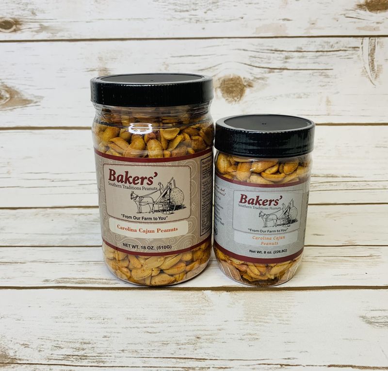 Bakers Peanuts (Carolina Cajun Peanuts) 8oz