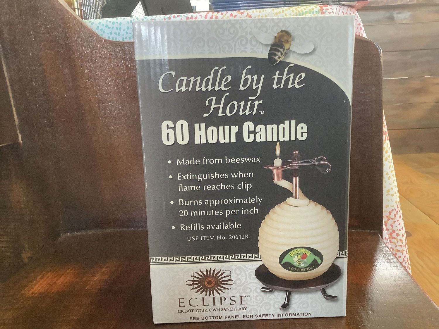 60 Hour Round Beeswax Candle