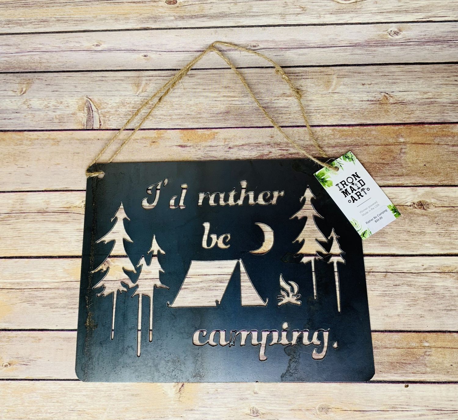 Rather Be Camping - Metal Sign